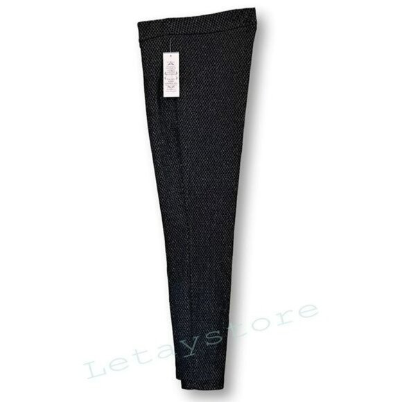 NWT Nanette Lepore Houndstooth Metallic Shimmer Stretch Skinny Dress Pants - Picture 3 of 8